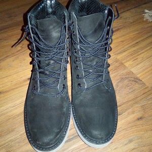 Womens Black Timberland boots, worn once!